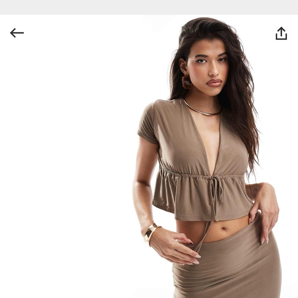 Tie Front Crop Top ASOS